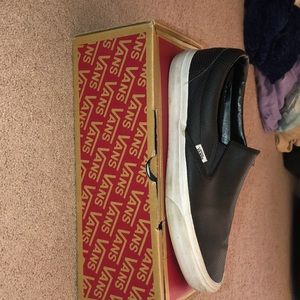 Black perf leather vans